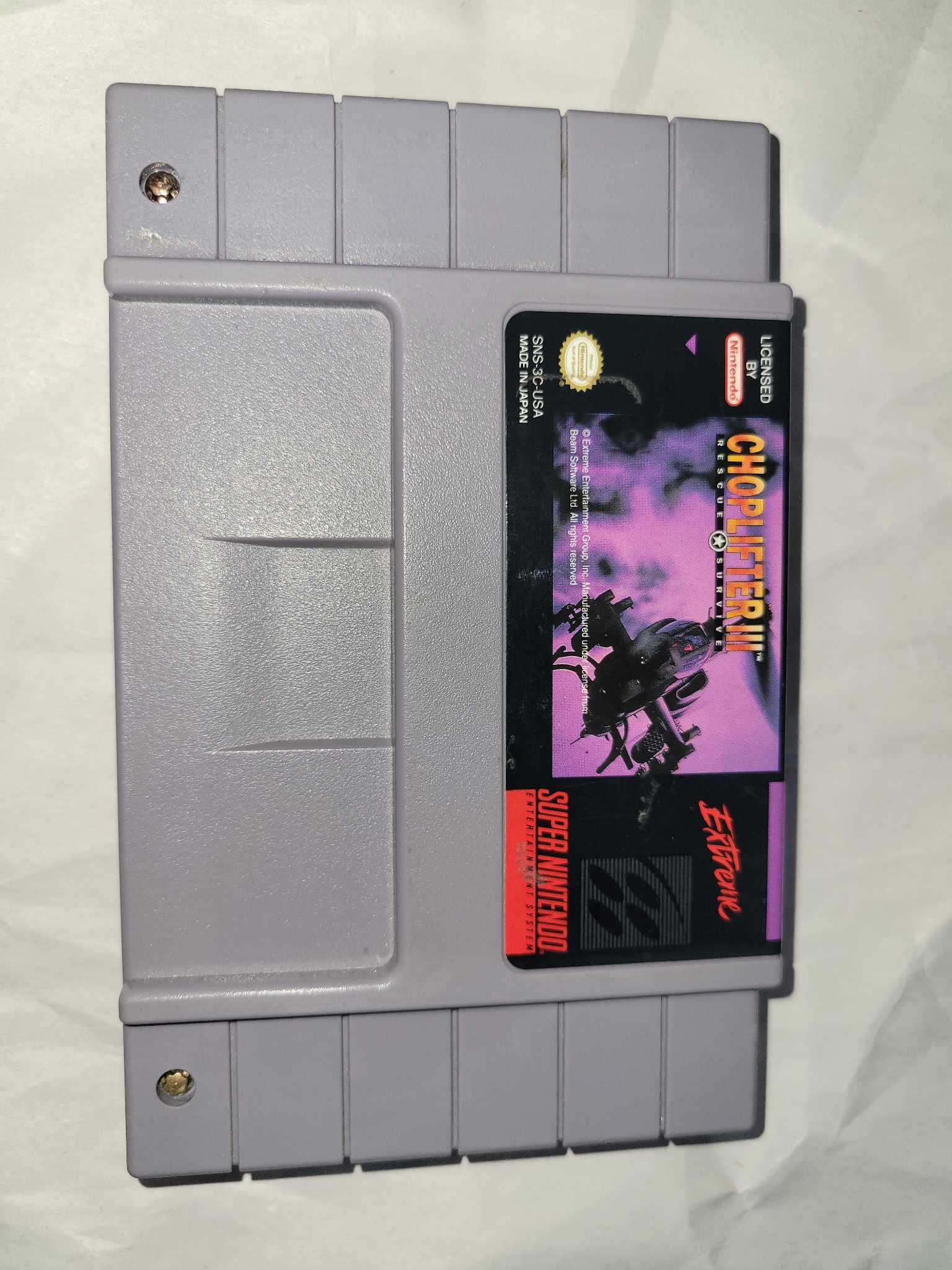 SUPER NINTENDO - CHOPLIFTER 3 - CARTRIGDE ONLY (01)